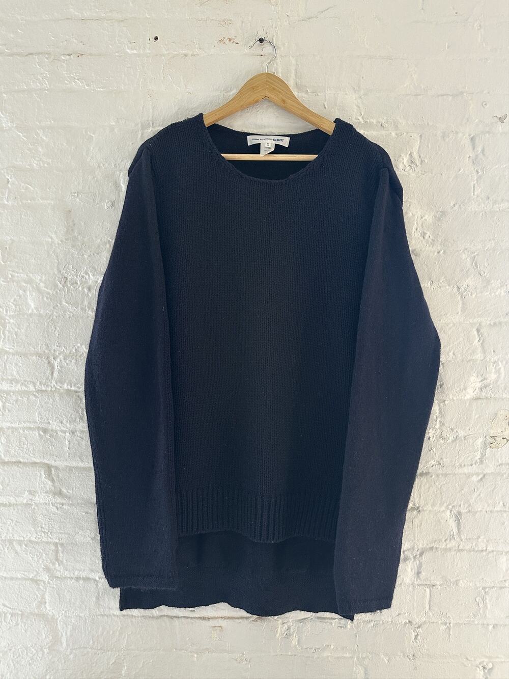 Comme des Garcons SHIRT Wool Paneled Knit Sweater